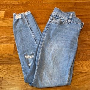 Girls justice jeans used 1 time size 12 slim